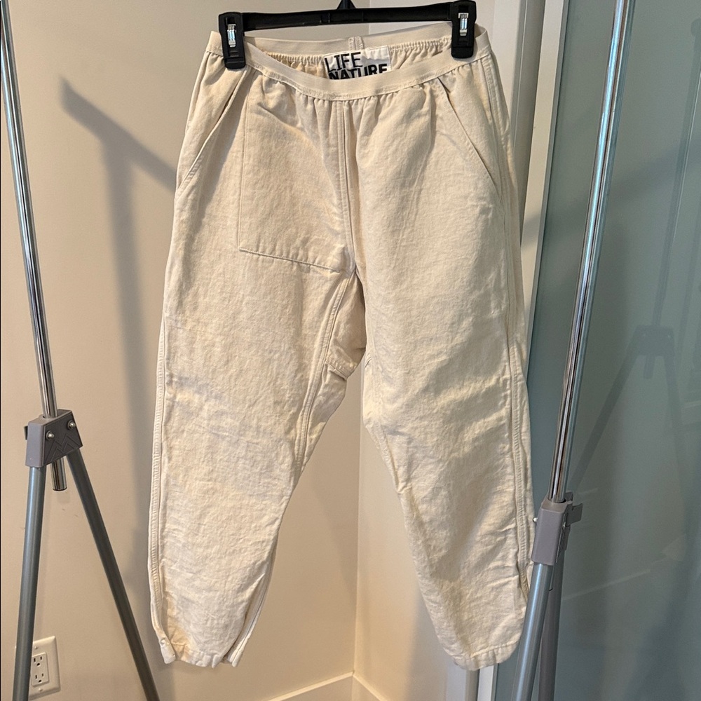 freecity Cream Off-White Wide Leg Pants
